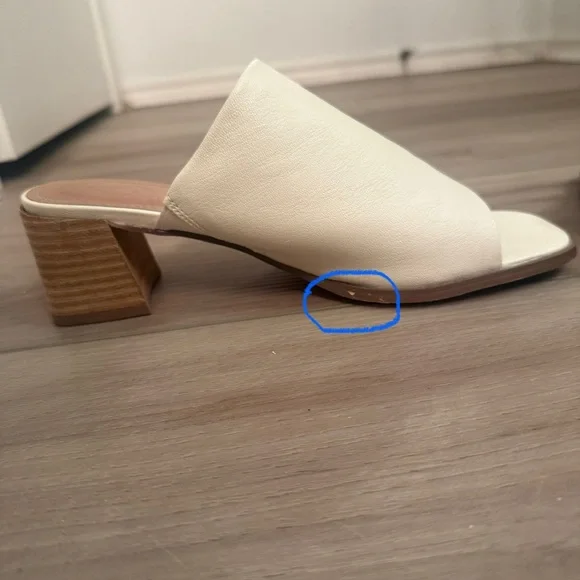 Joie| EUC Women’s Size 7.5 Cream Block Heel leather Mules - Picture 7 of 8